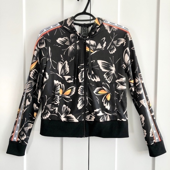 Adidas x Farm Rio, Hooded Track Jacket, Butterfly Print, Size XS, Good Condition - Picture 1 of 16
